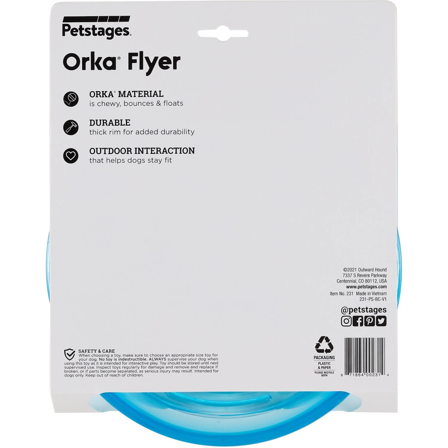 Petstages Orka Flyer Tough Dog Toy - Image 8