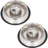 Iconic Pet Slow Feed Stainless Steel Dog & Cat Bowl, 2 Count
