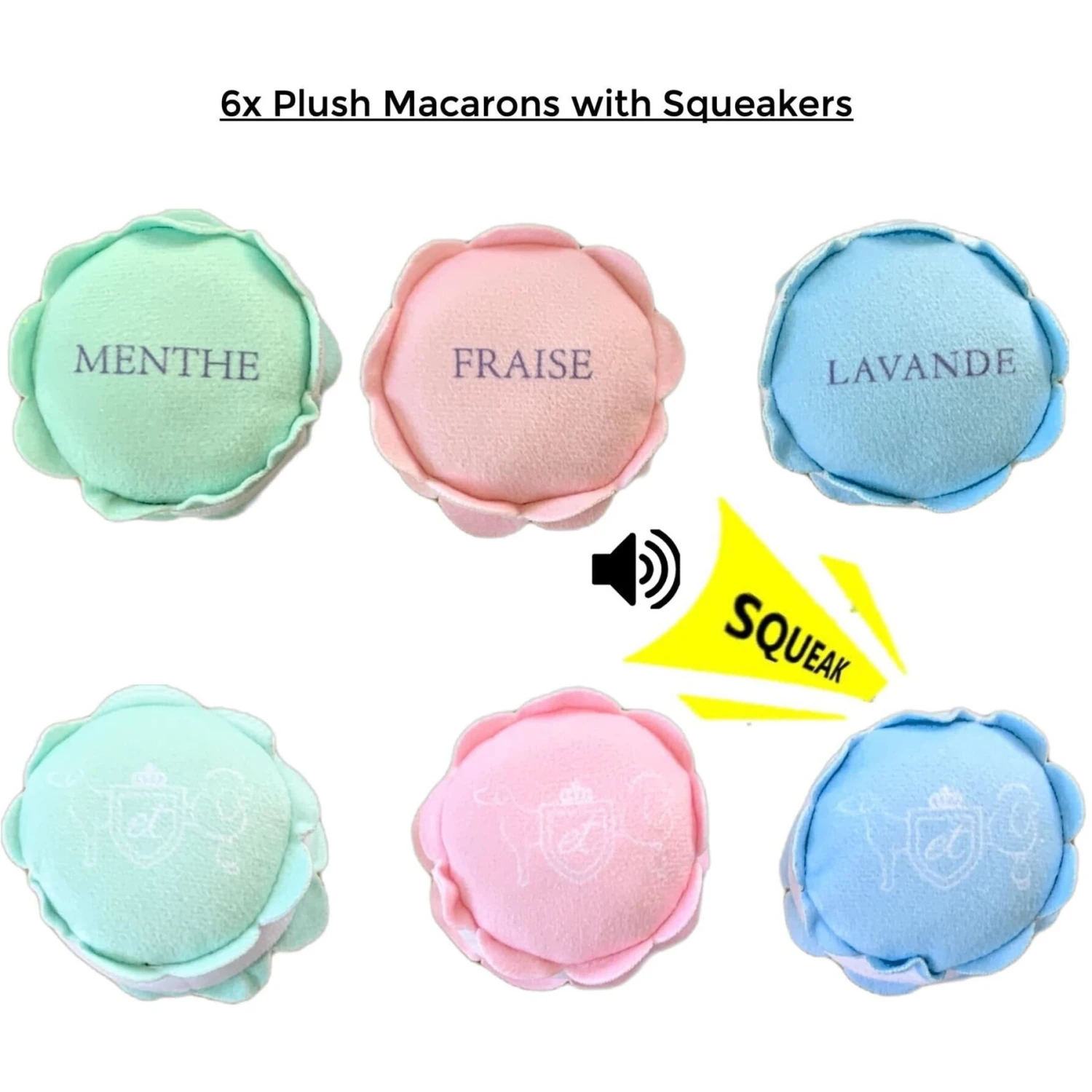 Bonne Et Filou Macaron Plush Squeaky Dog Toy - Image 5