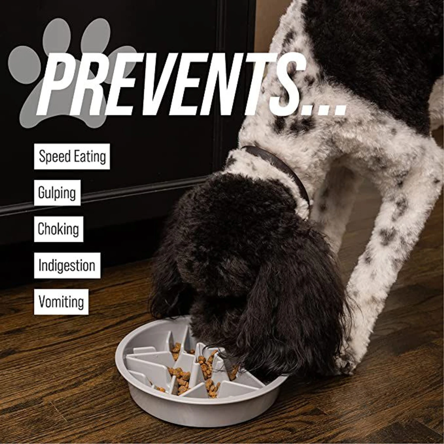 Leashboss Raised Pet Feeders Slow Feed Dog Bowl - Image 3