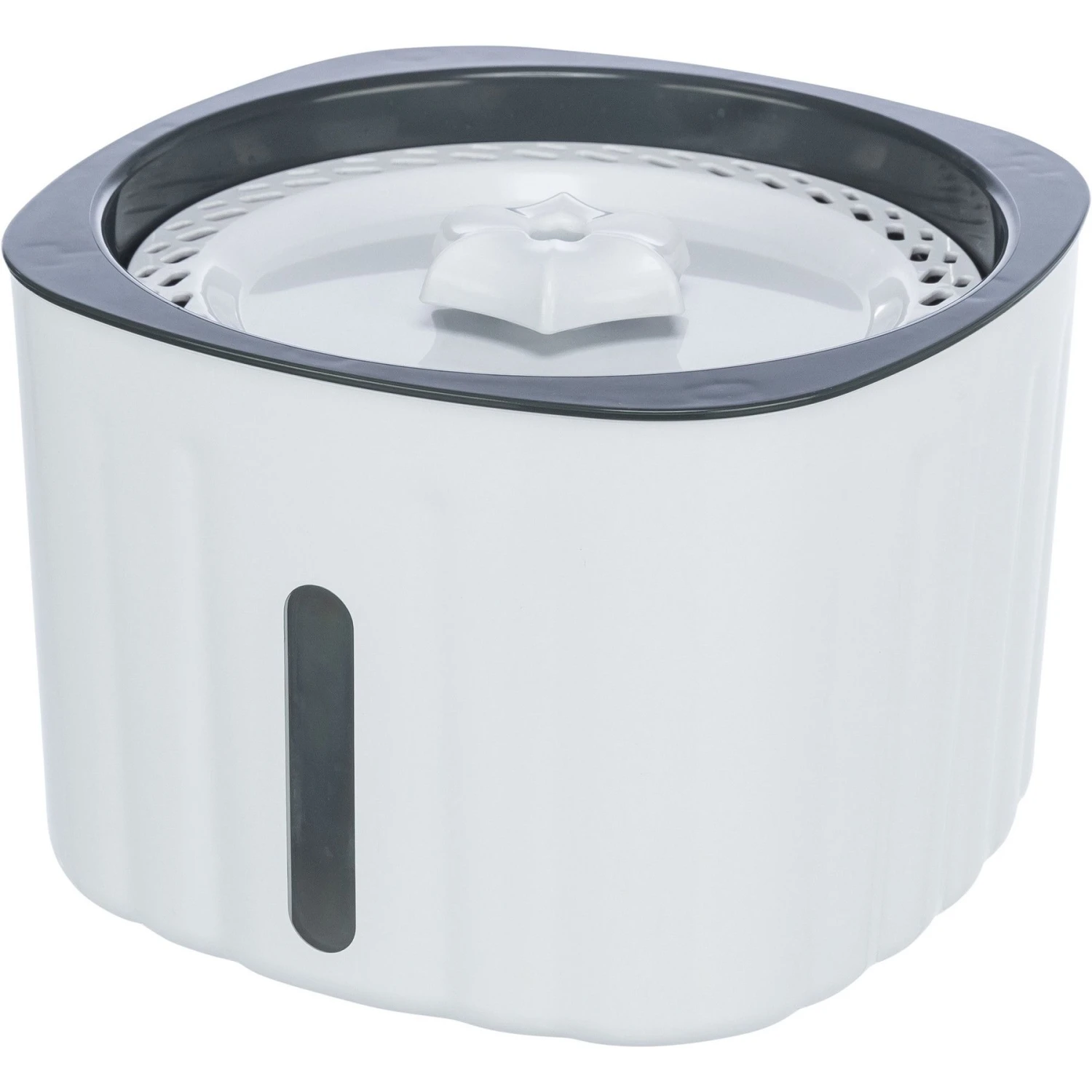 TRIXIE Flower Cat & Dog Water Fountain, White/Gray, 68-oz - Image 3