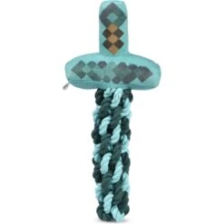 Fetch For Pets Minecraft Diamond Sword Rope Squeaky Dog Toy