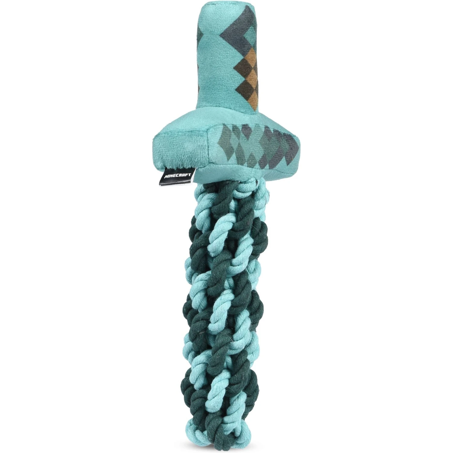Fetch For Pets Minecraft Diamond Sword Rope Squeaky Dog Toy - Image 2