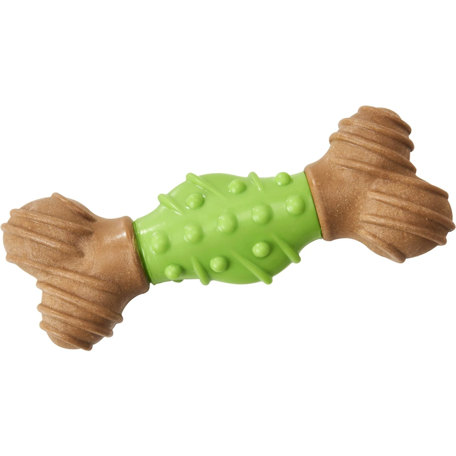 Ethical Pet Bambone Apple Flavored Bone Dog Toy, Brown/Green - Image 3