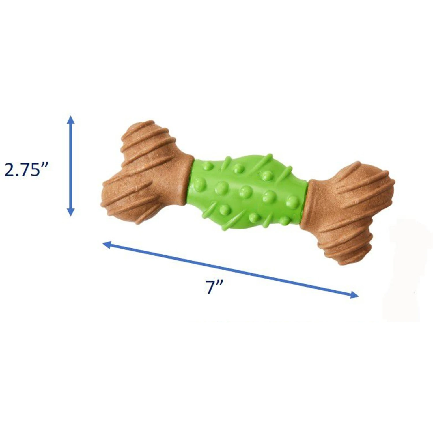 Ethical Pet Bambone Apple Flavored Bone Dog Toy, Brown/Green - Image 4