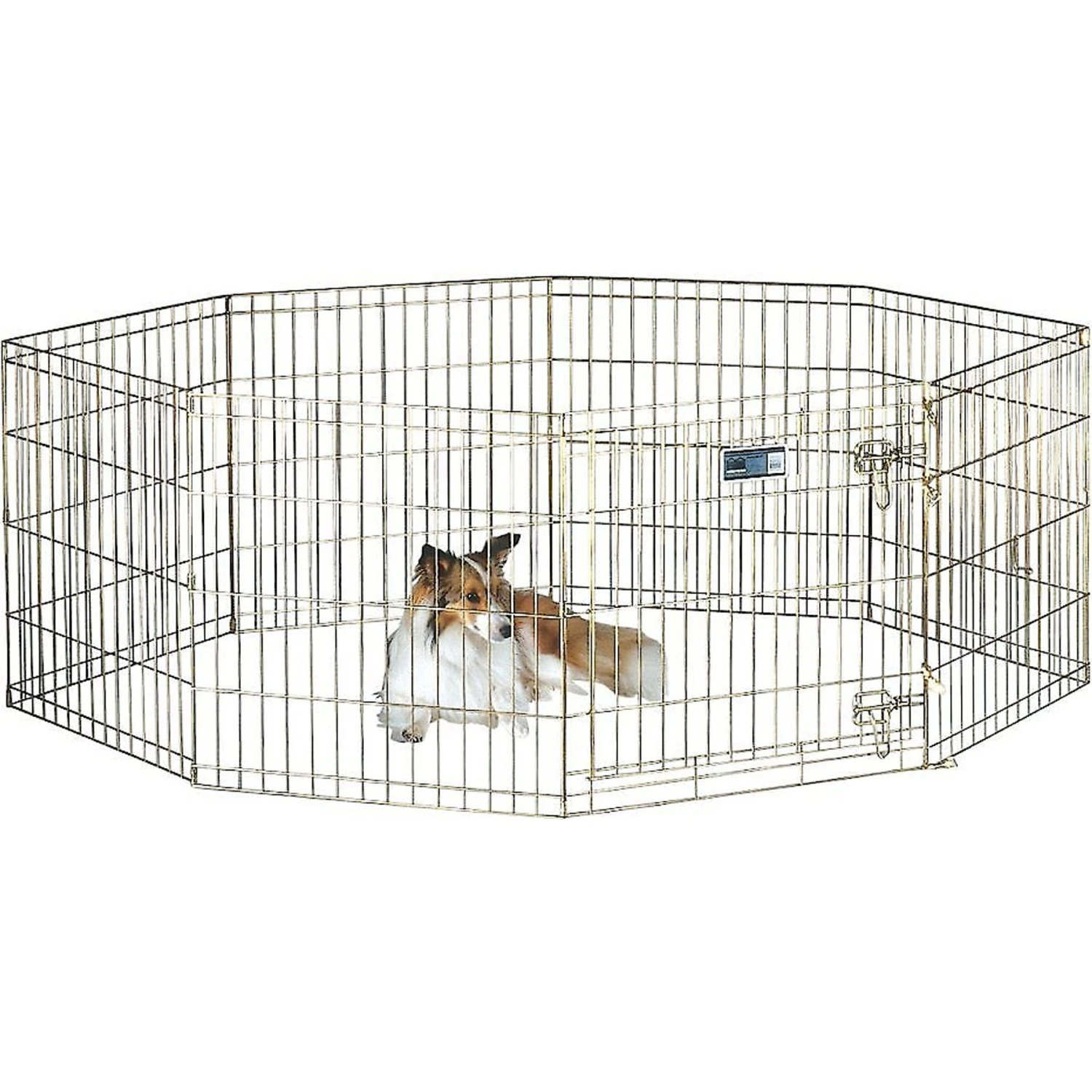 MidWest Wire Dog Exercise Pen With Step-Thru Door, Gold Zinc - Image 4