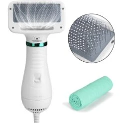 Ownpets 2-in-1 Grooming Cat & Dog Hair Dryer With Slicker Brush