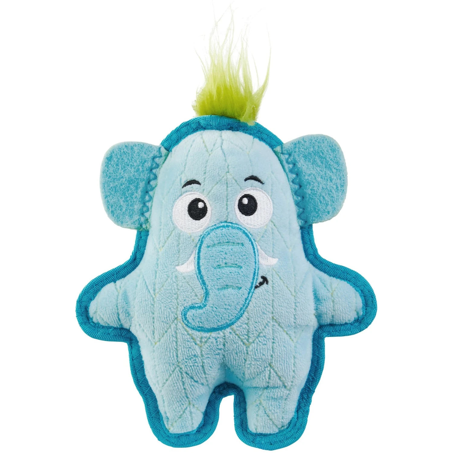 Outward Hound Xtreme Seamz Elephant Durable Squeaky Dog Toy, Blue, Medium