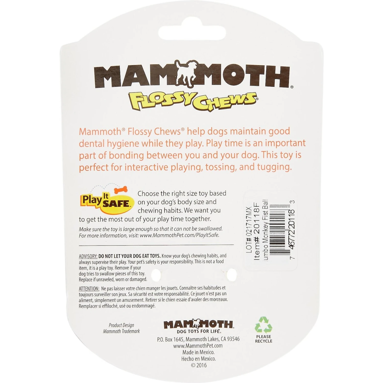 Mammoth Monkey Fist Ball & Rope Ends Dog Toy - Image 4