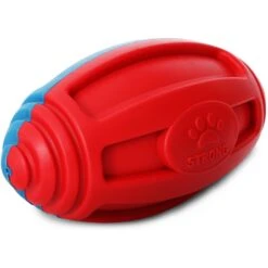 Pet Life Gridiron Football Floating Chew & Fetch Dog Toy, Red/Blue