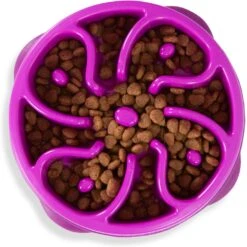 Outward Hound Fun Feeder Interactive Dog Bowl, Purple