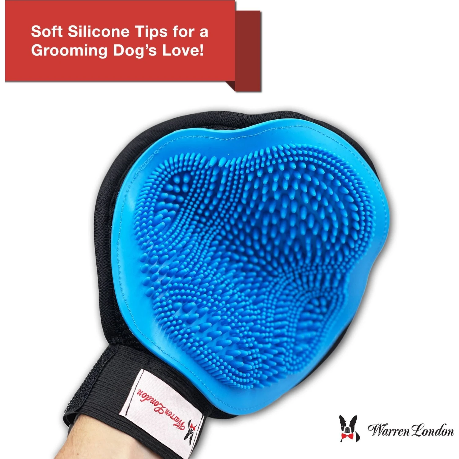 Warren London 2-in-1 Grooming Glove Dog Brush - Image 3