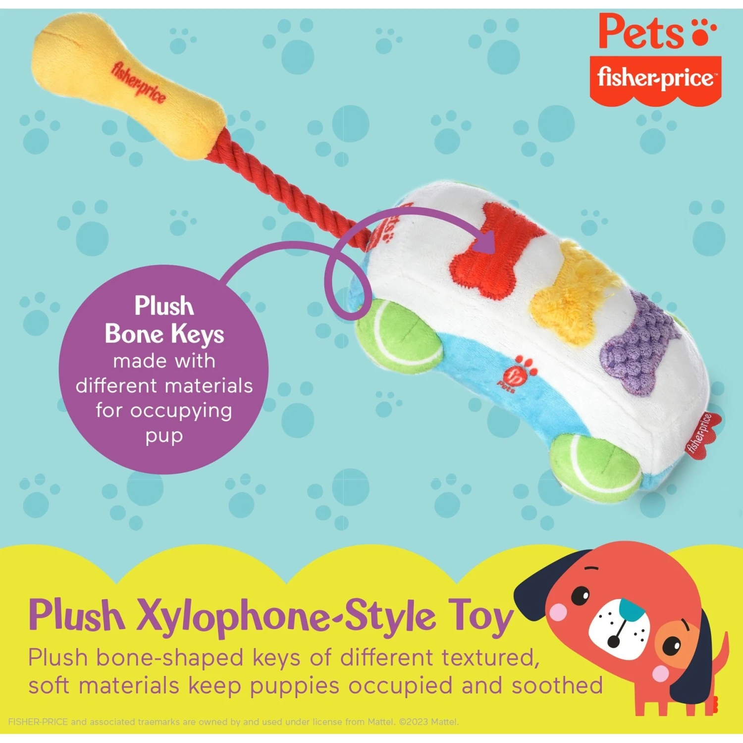 FISHER PRICE Sound-Bites Plush Dog Toy, Multicolor - Image 4