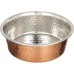 Neater Pets Brands Decorative Hammered Dog & Cat Bowl