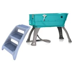 Booster Bath Elevated Dog Bathing & Grooming Center & Booster Bath Elevated Dog Bathing & Grooming Center Steps