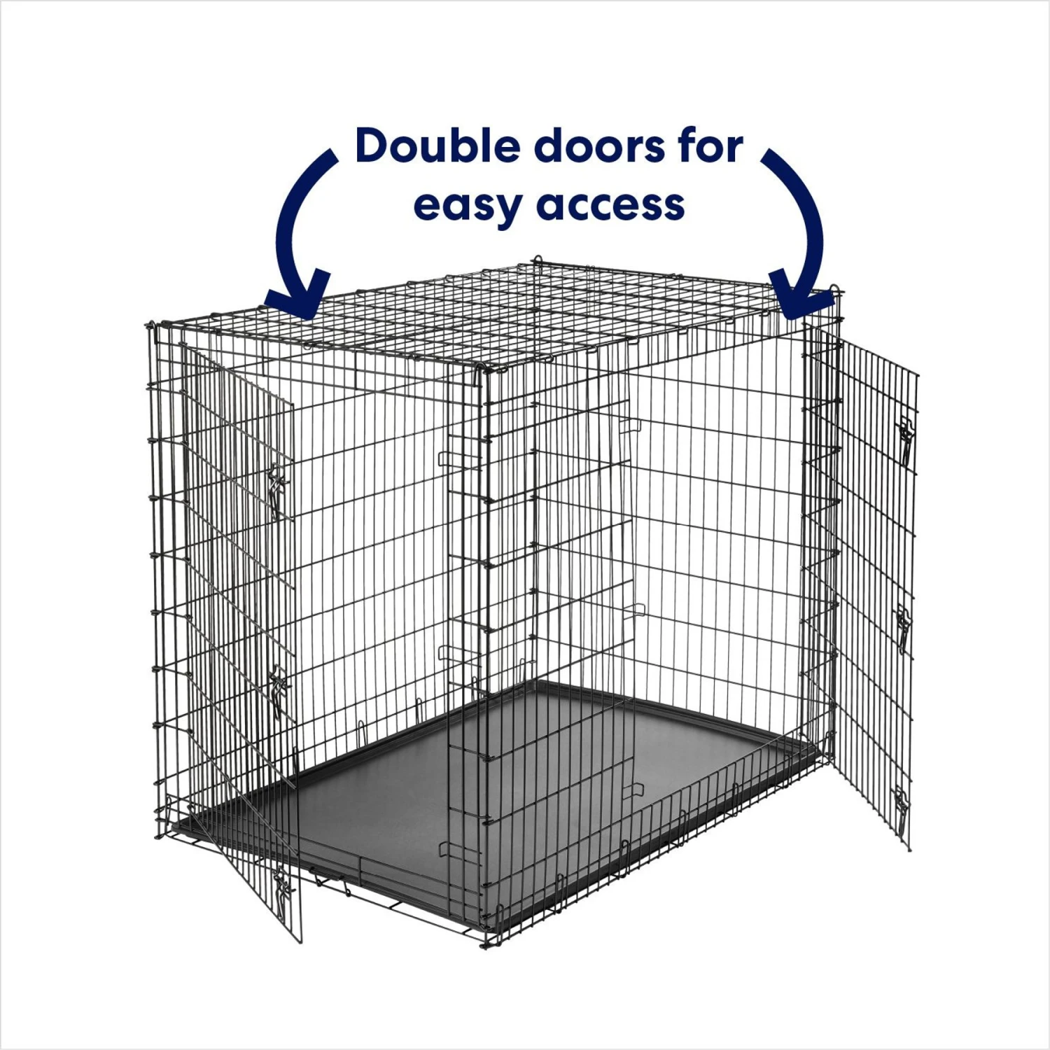 Frisco XX-Large Heavy Duty Double Door Wire Dog Crate, 54 Inch - Image 4